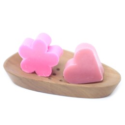 Jabonera de Caoba con Forma...