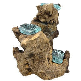 Portavelas triple de vidrio...