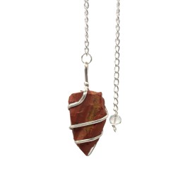 Raw Gemstone Pendulum - Red...