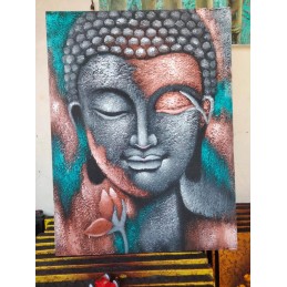 Pintura de Buda - Flor de...