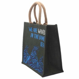 bolsa de yute estampada -...