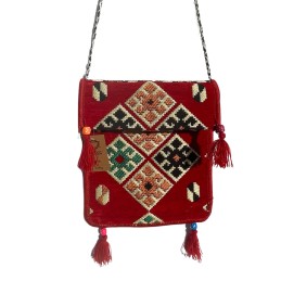Bolso bandolera rojo Kilim...
