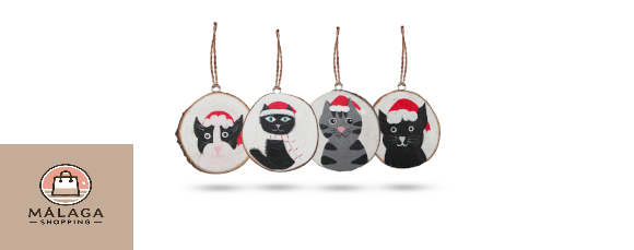 colgante navidad gatos